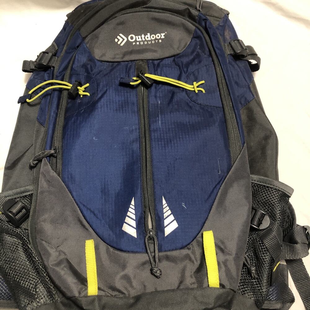 Outdoor Brand Smoke Gray and Blue Internal Frame Hiking Backpack